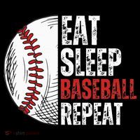 Eat Sleep Baseball Repeat Funny Baseball Players Baby Bodysuit thumb 2