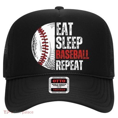 Eat Sleep Baseball Repeat Funny Baseball Players Hat
