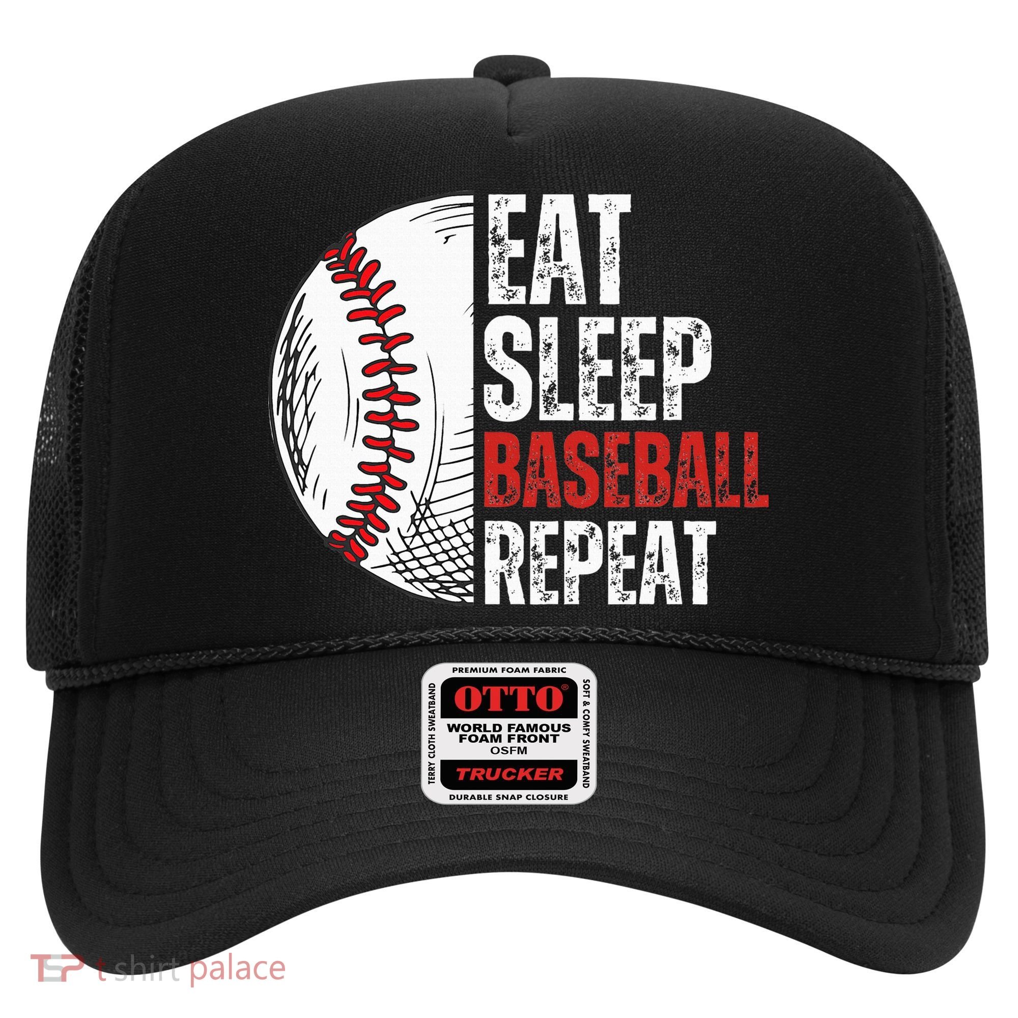 Eat Sleep Baseball Repeat Funny Baseball Players Hat