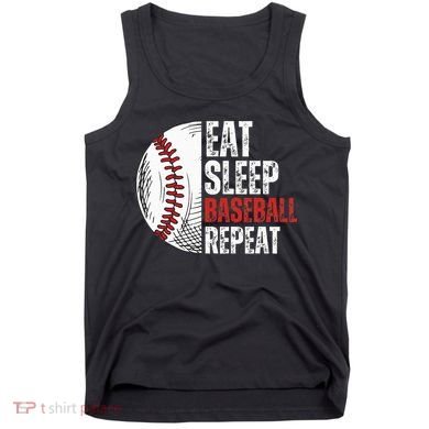 Eat Sleep Baseball Repeat Funny Baseball Players Tank Top