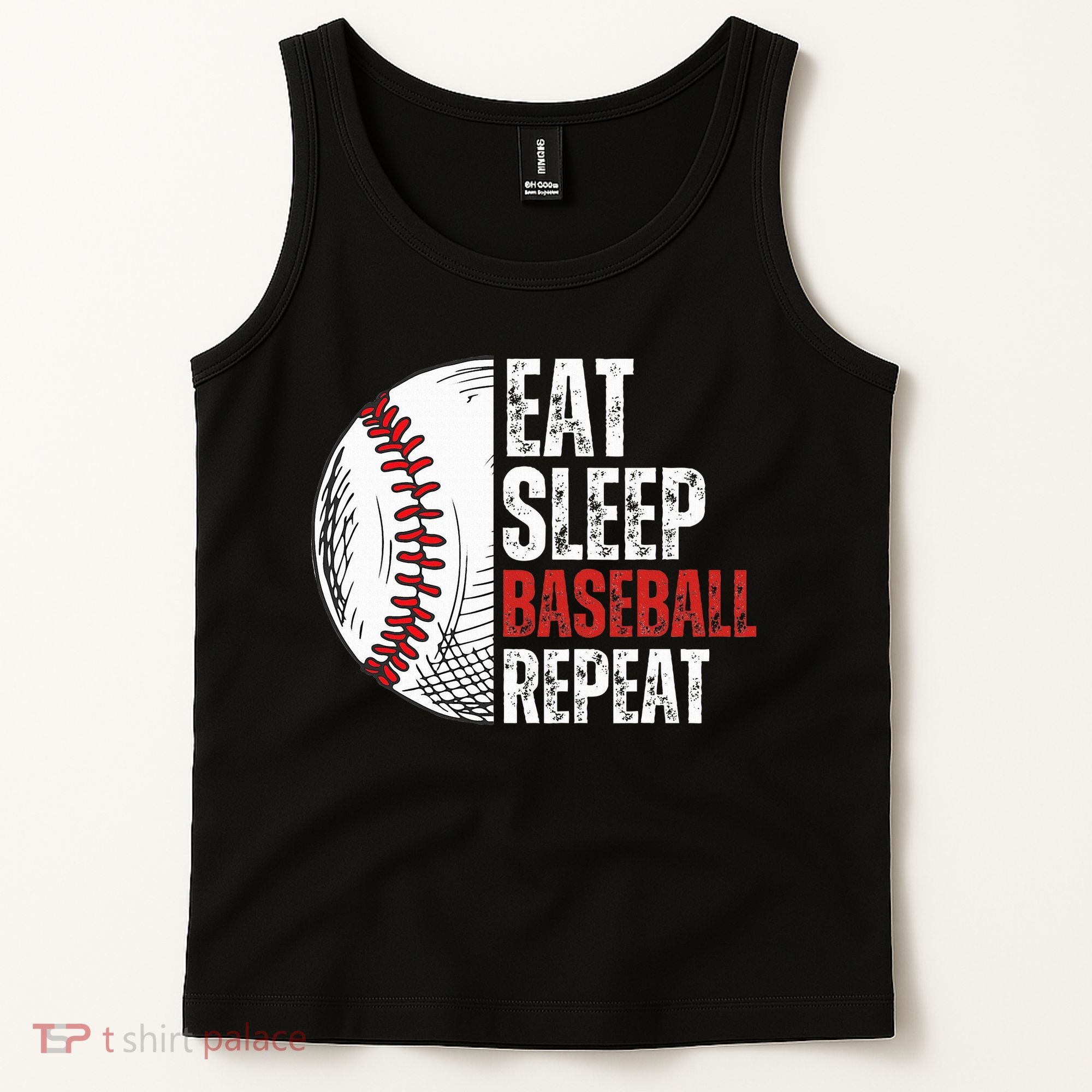 Eat Sleep Baseball Repeat Funny Baseball Players Tank Top