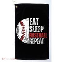 Eat Sleep Baseball Repeat Funny Baseball Players Golf Towel thumb 0