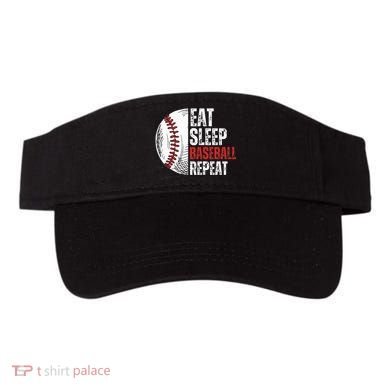 Eat Sleep Baseball Repeat Funny Baseball Players Visor