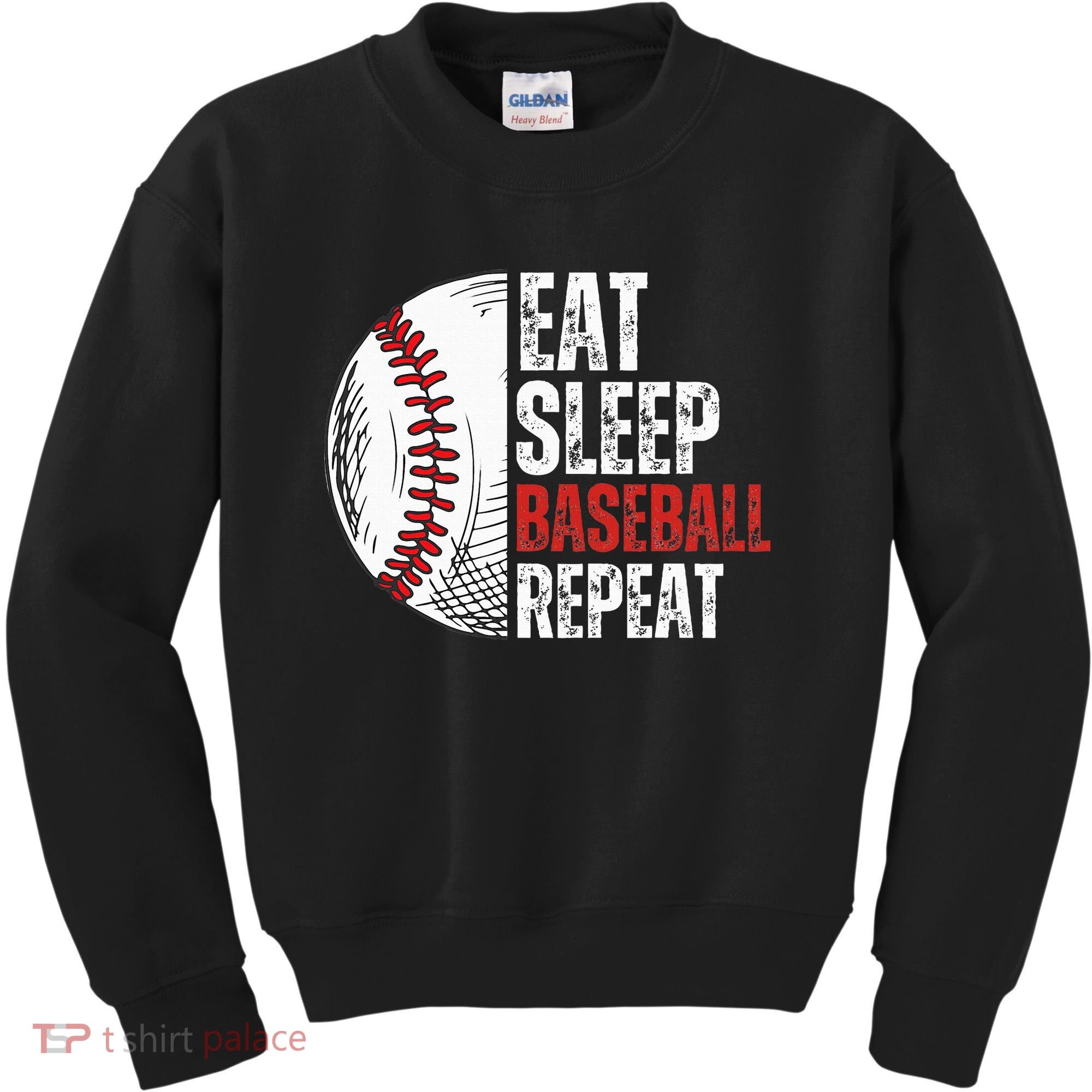 Eat Sleep Baseball Repeat Funny Baseball Players Kids Sweatshirt