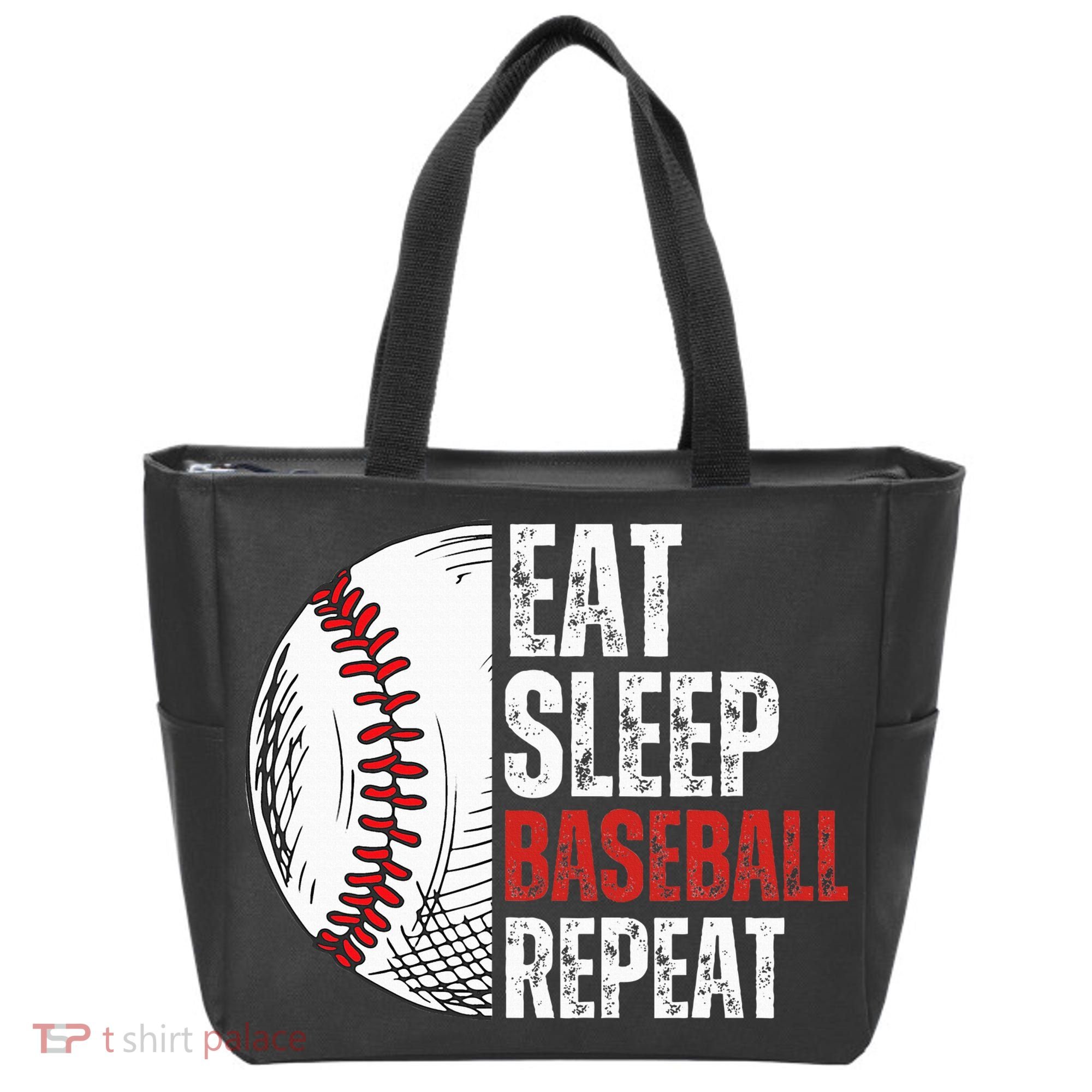 Eat Sleep Baseball Repeat Funny Baseball Players Tote Bag