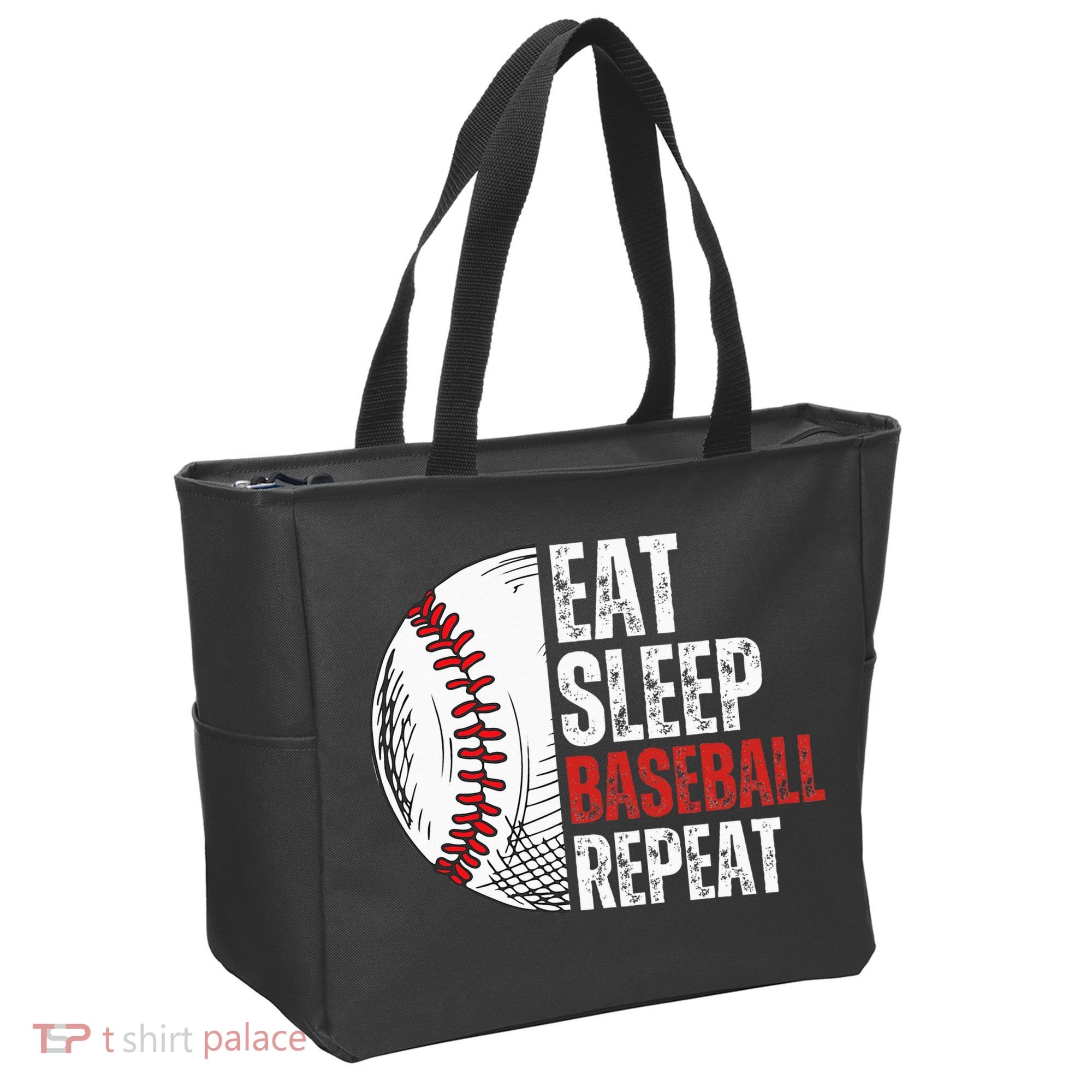 Eat Sleep Baseball Repeat Funny Baseball Players Tote Bag
