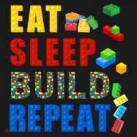 Eat Sleep Build Repeat Building Bricks Blocks Master Builder T-Shirt thumb 7