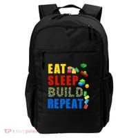 Eat Sleep Build Repeat Building Bricks Blocks Master Builder Backpack thumb 0