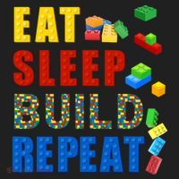 Eat Sleep Build Repeat Building Bricks Blocks Master Builder Beanie thumb 2