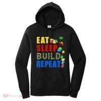 Eat Sleep Build Repeat Building Bricks Blocks Master Builder Women's Hoodie thumb 0