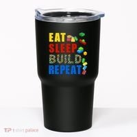Eat Sleep Build Repeat Building Bricks Blocks Master Builder Tumbler thumb 0
