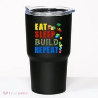 Eat Sleep Build Repeat Building Bricks Blocks Master Builder Tumbler thumb 0