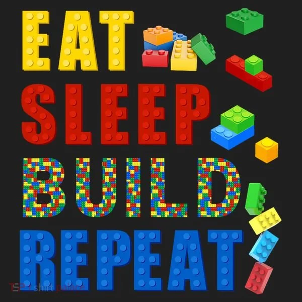 Eat Sleep Build Repeat Building Bricks Blocks Master Builder Tumbler