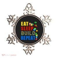 Eat Sleep Build Repeat Building Bricks Blocks Master Builder Ornament thumb 0