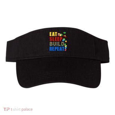 Eat Sleep Build Repeat Building Bricks Blocks Master Builder Visor