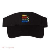 Eat Sleep Build Repeat Building Bricks Blocks Master Builder Visor thumb 0