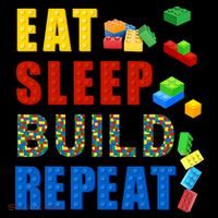 Eat Sleep Build Repeat Building Bricks Blocks Master Builder Kids T-Shirt thumb 4