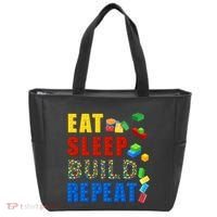 Eat Sleep Build Repeat Building Bricks Blocks Master Builder Tote Bag thumb 0
