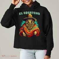 El Squatcho Bigfoot Saquatch Ladies Heavyweight Boxy Pullover Hoodie thumb 0