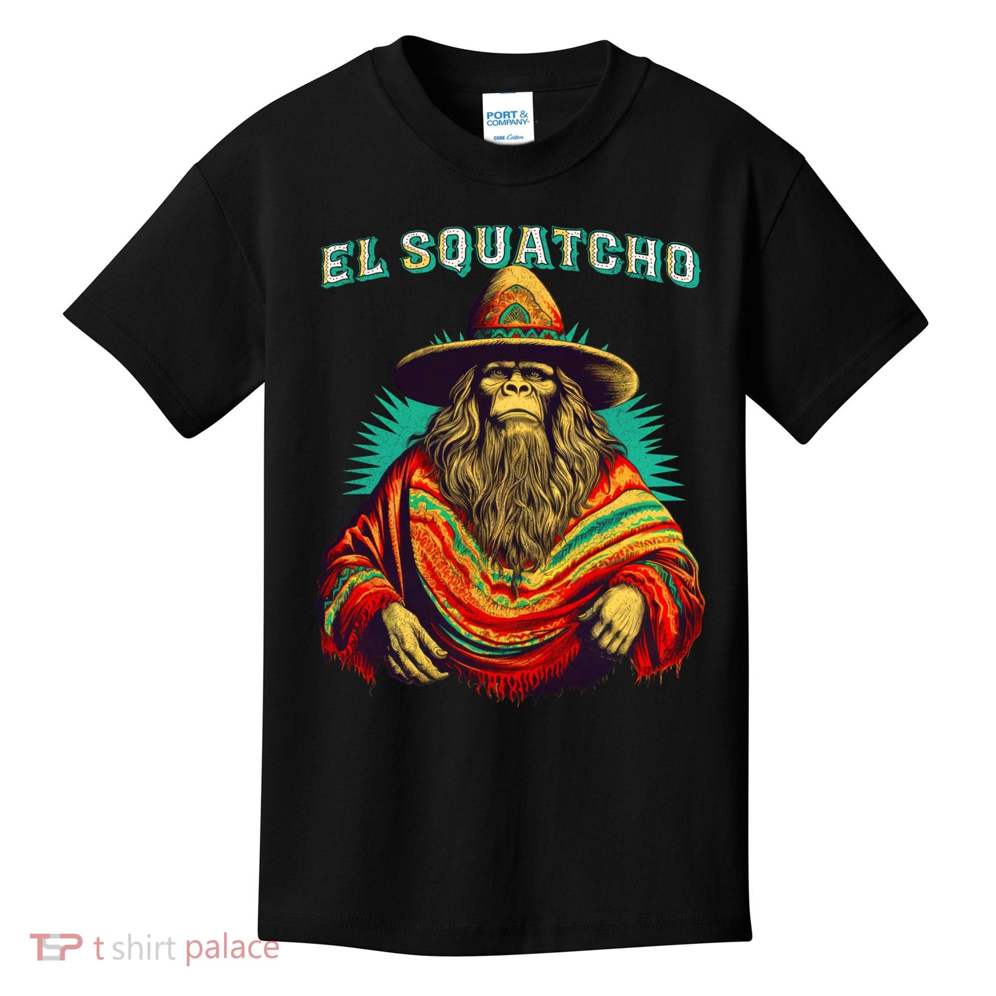 El Squatcho Bigfoot Saquatch Kids T-Shirt