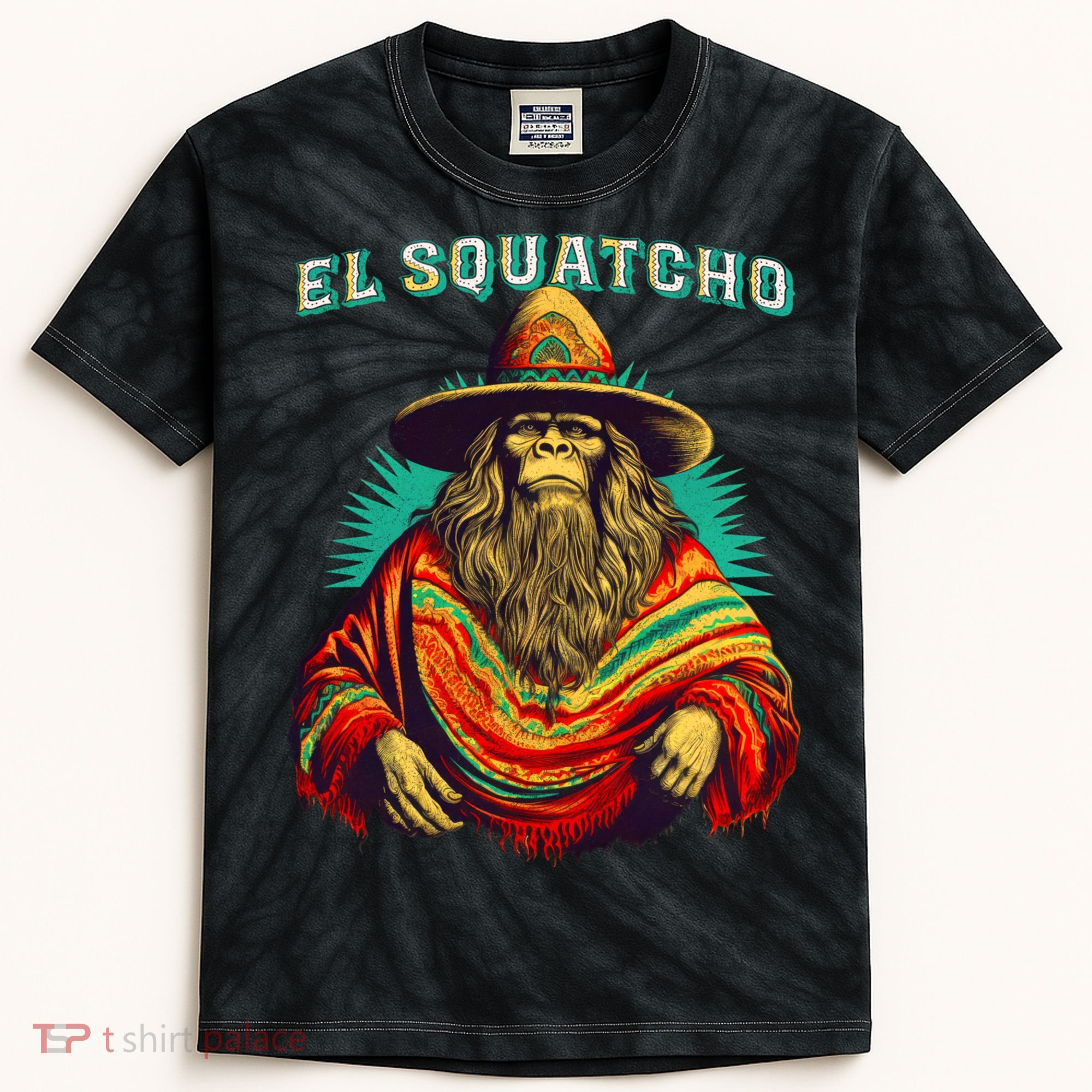 El Squatcho Bigfoot Saquatch Kids Tie-Dye T-Shirt