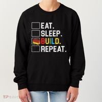 Eat Sleep Build Repeat Master Builder Bricks Blocks Women's Sweatshirt thumb 0