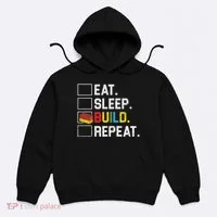 Eat Sleep Build Repeat Master Builder Bricks Blocks Hoodie thumb 0