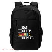 Eat Sleep Build Repeat Master Builder Bricks Blocks Backpack thumb 0