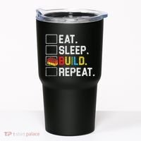 Eat Sleep Build Repeat Master Builder Bricks Blocks Tumbler thumb 0