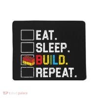 Eat Sleep Build Repeat Master Builder Bricks Blocks Mousepad thumb 0