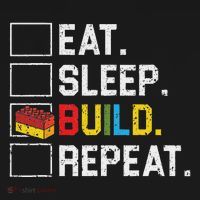Eat Sleep Build Repeat Master Builder Bricks Blocks Mousepad thumb 1