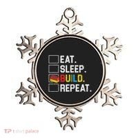 Eat Sleep Build Repeat Master Builder Bricks Blocks Ornament thumb 0