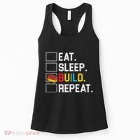Eat Sleep Build Repeat Master Builder Bricks Blocks Women's Tank Top thumb 0