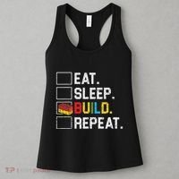 Eat Sleep Build Repeat Master Builder Bricks Blocks Women's Tank Top thumb 3