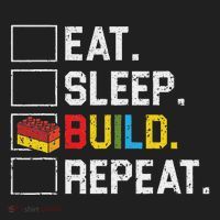 Eat Sleep Build Repeat Master Builder Bricks Blocks Hat thumb 2