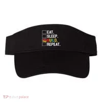Eat Sleep Build Repeat Master Builder Bricks Blocks Visor thumb 0