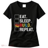 Eat Sleep Build Repeat Master Builder Bricks Blocks Women's T-Shirt thumb 0