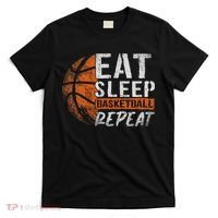 Eat Sleep Basketball Repeat Girls Basketball Player T-Shirt thumb 0