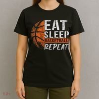Eat Sleep Basketball Repeat Girls Basketball Player T-Shirt thumb 4
