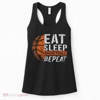 Eat Sleep Basketball Repeat Girls Basketball Player Women's Tank Top thumb 0