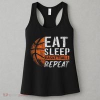 Eat Sleep Basketball Repeat Girls Basketball Player Women's Tank Top thumb 3