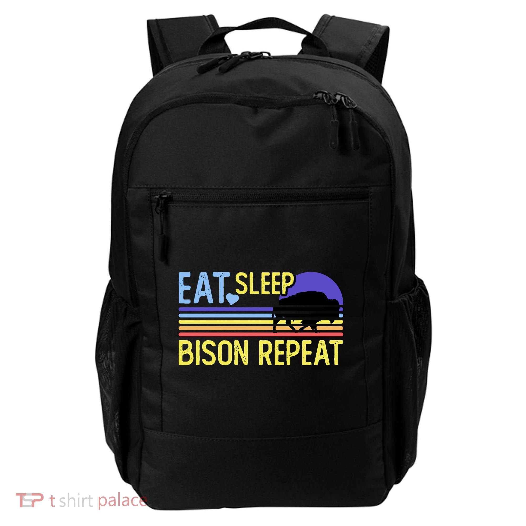 Eat Sleep Bison Repeat Backpack