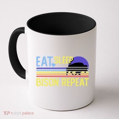 Eat Sleep Bison Repeat Coffee Mug