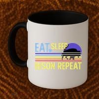 Eat Sleep Bison Repeat Coffee Mug thumb 2