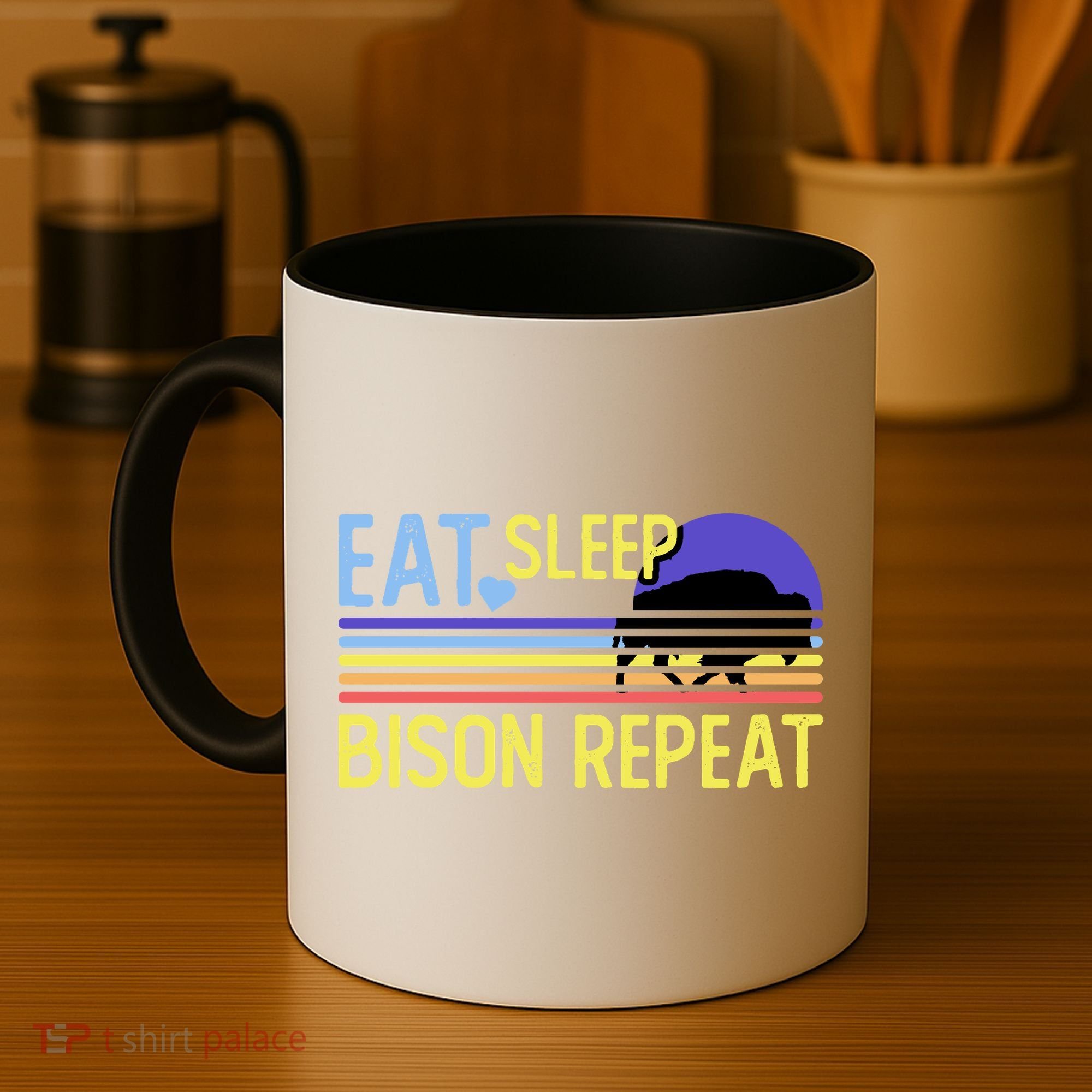 Eat Sleep Bison Repeat Coffee Mug