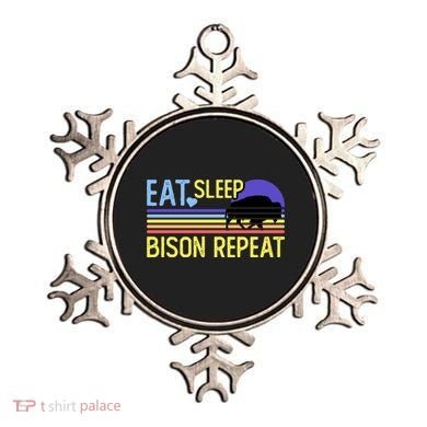 Eat Sleep Bison Repeat Ornament