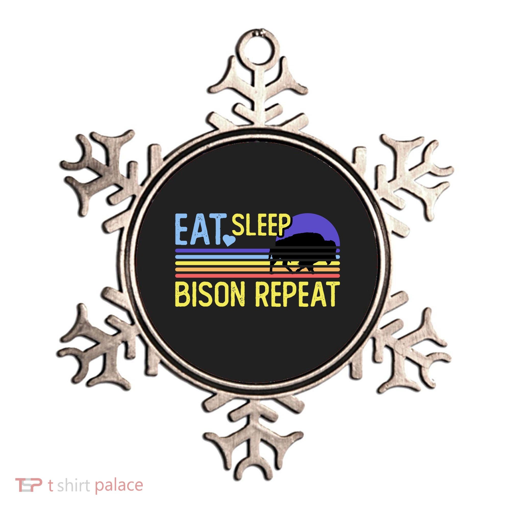 Eat Sleep Bison Repeat Ornament