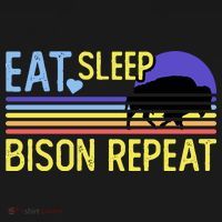 Eat Sleep Bison Repeat Ornament thumb 1