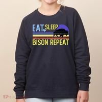 Eat Sleep Bison Repeat Women's Sweatshirt thumb 0