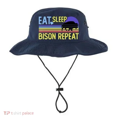 Eat Sleep Bison Repeat Bucket Hat